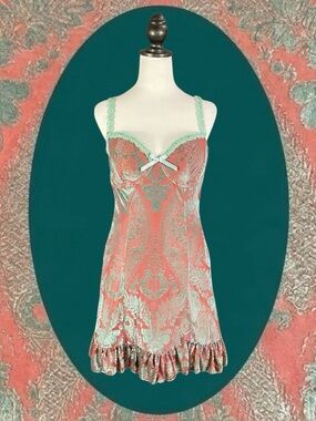 Dolls Kill dELiA*s NWOT Coquette Festival Retro Alt Damask Velvet Mini Dress XL